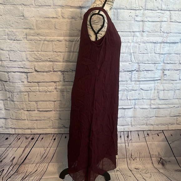 Eileen Fisher Silk Dress Crinkle Overlay Sleeveless Size XS - Picture 4 of 9